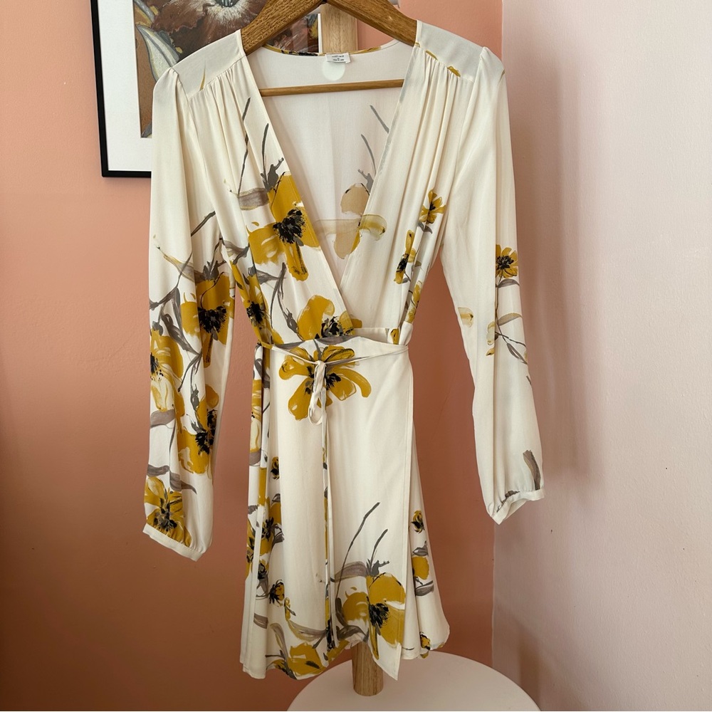 Wilfred Diane Silk Floral Wrap Dress